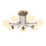 Opviq Lámpara de araña Daisy - 146-AV Dorado y Blanco